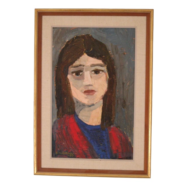 Björn Gidstam, Gaze Beyond the Canvas, 1960, Oil on Canvas, Framed For Sale