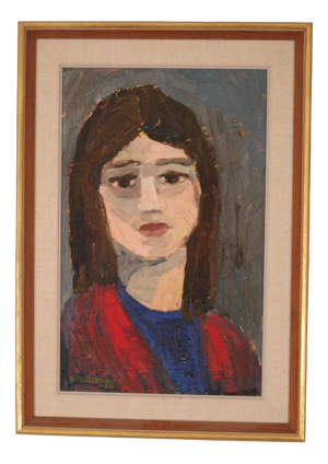 Björn Gidstam, Gaze Beyond the Canvas, 1960, Oil on Canvas, Framed