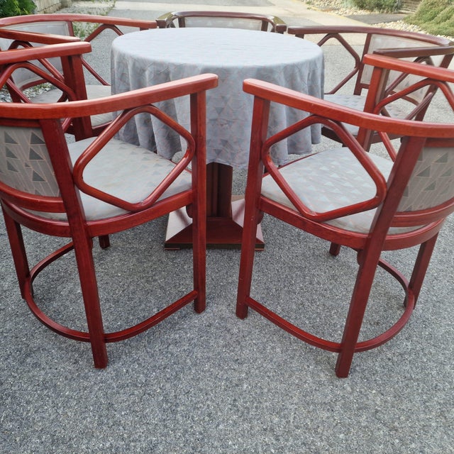 Fledermaus Dining Set in the style of Josef Hoffmann for Thonet, Vienna, 1987, Set of 6 For Sale - Image 18 of 18