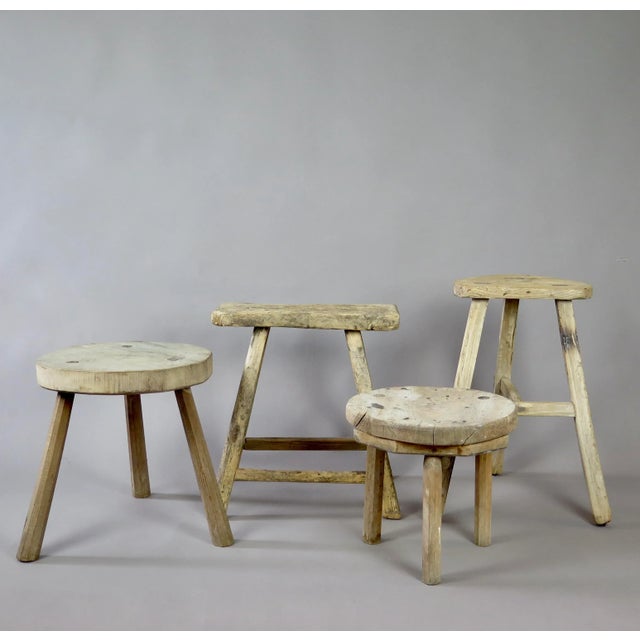 Early 20th Century Early 20th Century Antique Chinese Elm Stool For Sale - Image 5 of 7