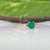 Metal Colombian Emerald Ring With Earth-Mined Diamond Accents: Solid 14k Gold, 6x5mm, Size 6.75 For Sale - Image 7 of 9