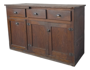 Antique European Farmhouse Wood Cupboard Cabinet Sideboard
