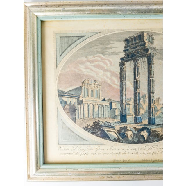 Grand Tour Pair of Framed Borghese House Color Lithograph Prints For Sale - Image 3 of 11