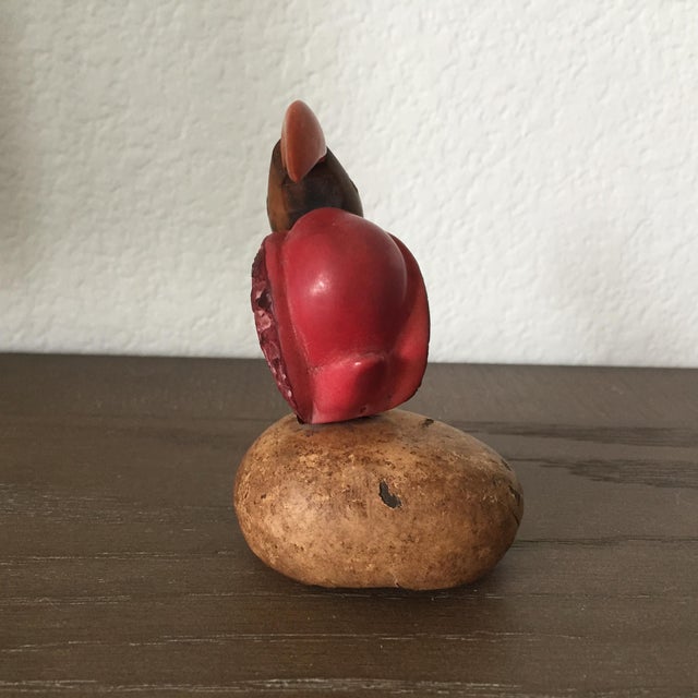 Mid 20th Century Mid Century Modern Tagua Nut Carving Toucan on Egg Sculpture For Sale - Image 5 of 10