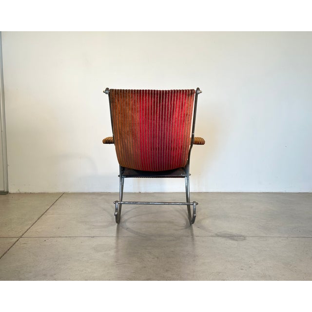 Vintage Wrought Iron Rocking Chair, 1960s For Sale - Image 6 of 16