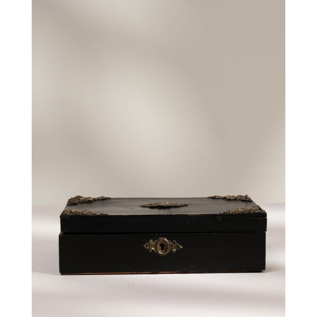 19th Century France Black Brass Box For Sale - Image 14 of 18