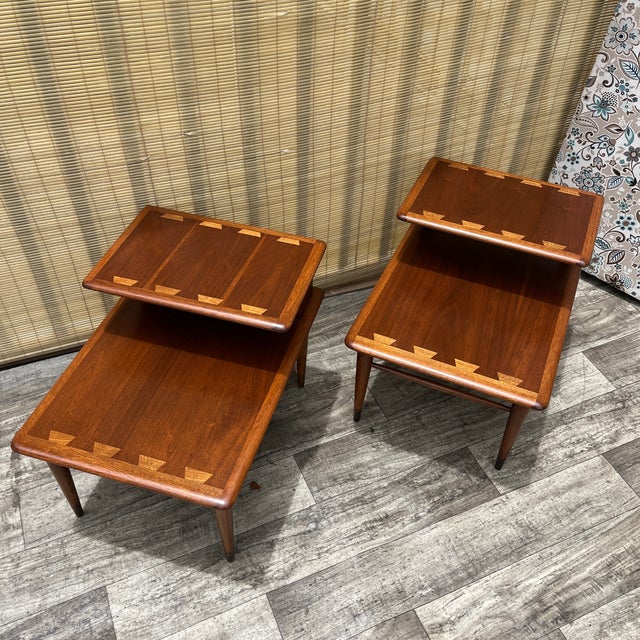 1960s A Pair of Newly Refinished Mid Century Modern Side Tables by Lane Acclaim Circa 1960s For Sale - Image 5 of 18