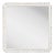 Fleur Home Carnival Gras Square Mirror in White Dove, 38x38 For Sale