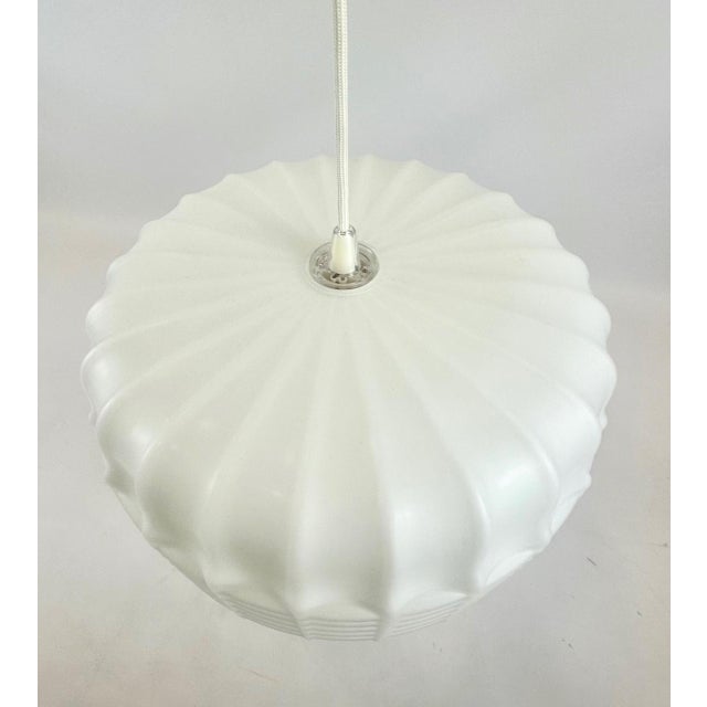 Large Milk Glass Pendant Lamp from Osvětlovací Sklo Valašské Meziříčí, 1960s For Sale - Image 6 of 9