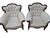Wood Set of Set of Louis XV Style Chesterfield Chairs in Buttoned Leather, 1980s For Sale - Image 7 of 18