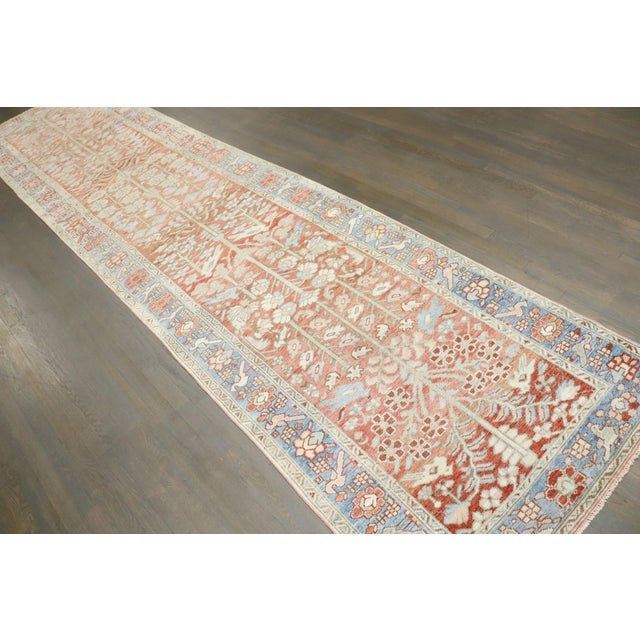 Early 20th Century Floral Antique Persian Heriz Runner rug no. j5320 For Sale - Image 5 of 8