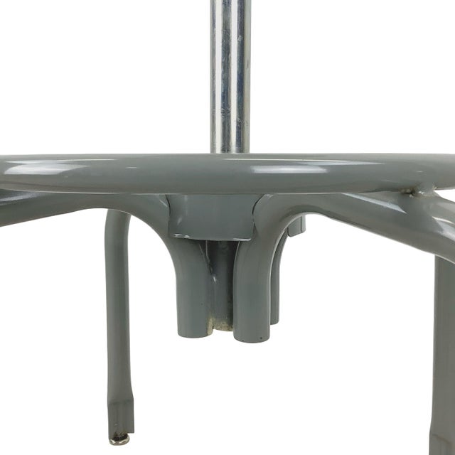 Vintage Industrial Adjustable Drafting Stool With Backrest and Footrest For Sale - Image 16 of 18