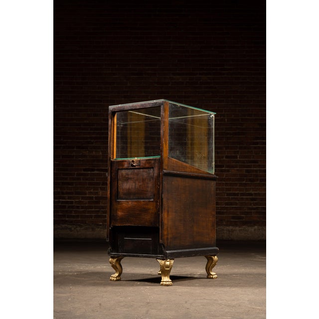 Wood Early 20th Century Writing Implement Glass Shop Display Cabinet For Sale - Image 7 of 12