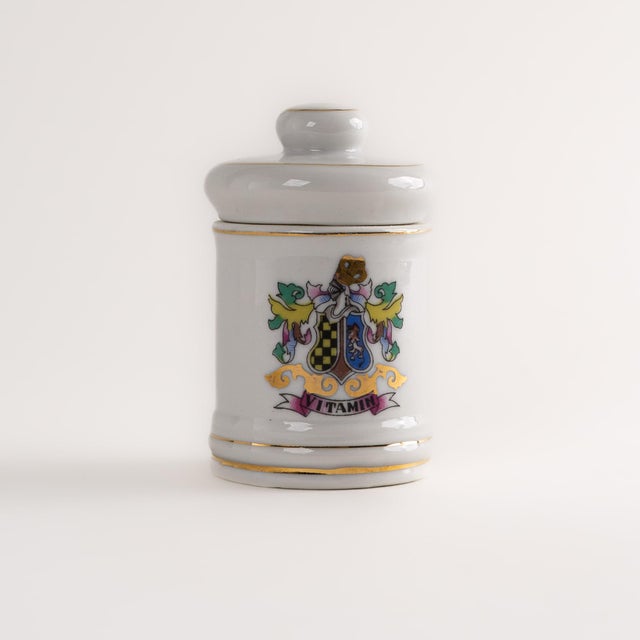 1960s Vintage Japanese Ceramic Apothecary Jar Set For Sale - Image 5 of 12