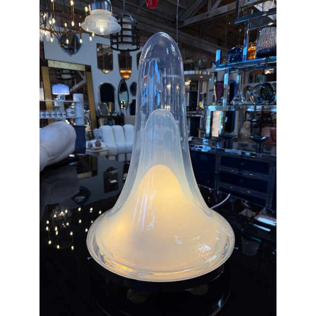 Glass 1970s Carlo Nason Ls144 Murano Glass Table Lamp for Mazzega, Italy For Sale - Image 7 of 11