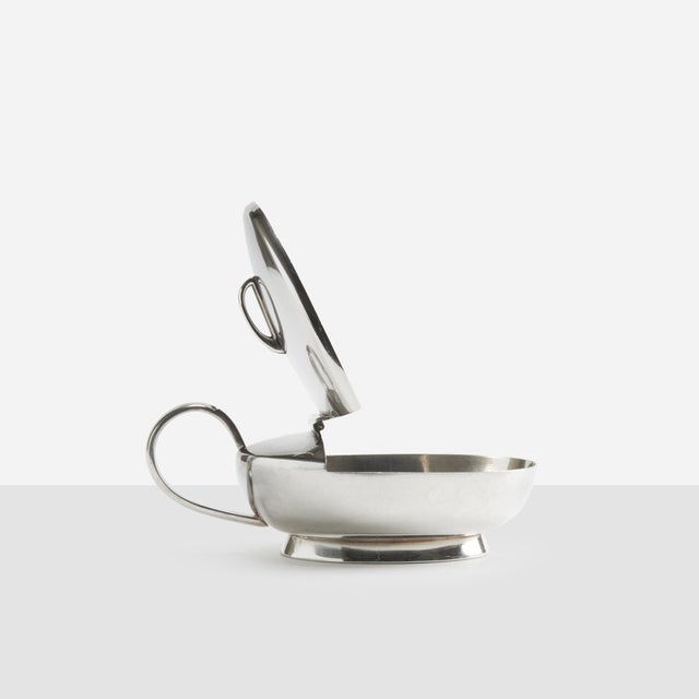 Metal Silver-Plated Alpacca Sugar Bowl and Creamer by Gio Ponti for Fratelli Calderoni - A Pair For Sale - Image 7 of 18