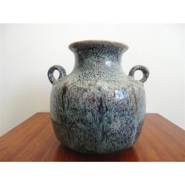 Gray French Enameled Earthenware Vase from Puisaye For Sale - Image 8 of 8