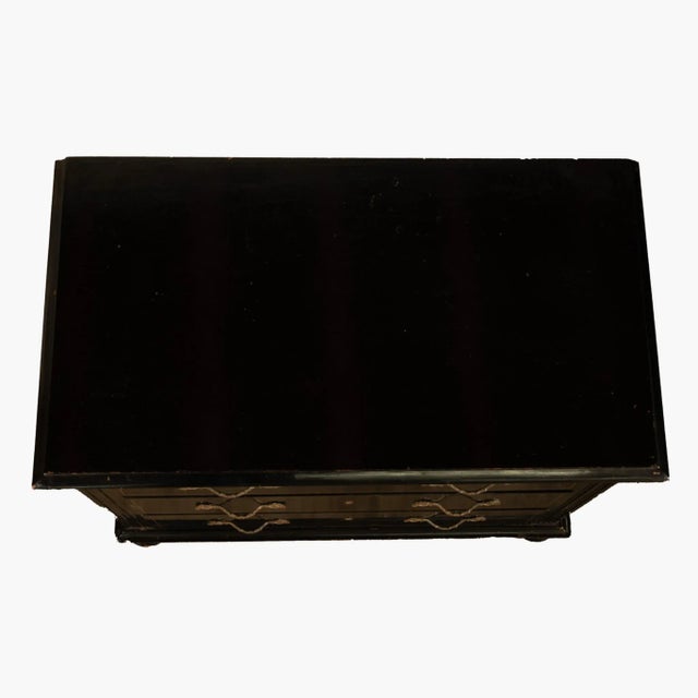 Antique Early 19th C Regency Ebonized Japanned Lacquered Pine Chest Drawers 1820 For Sale - Image 12 of 12