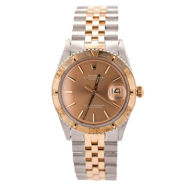 Vintage Rolex Datejust Turn-O-Graph "Thunderbird" two-tone 18K yellow gold and stainless steel, reference 1625, featuring...
