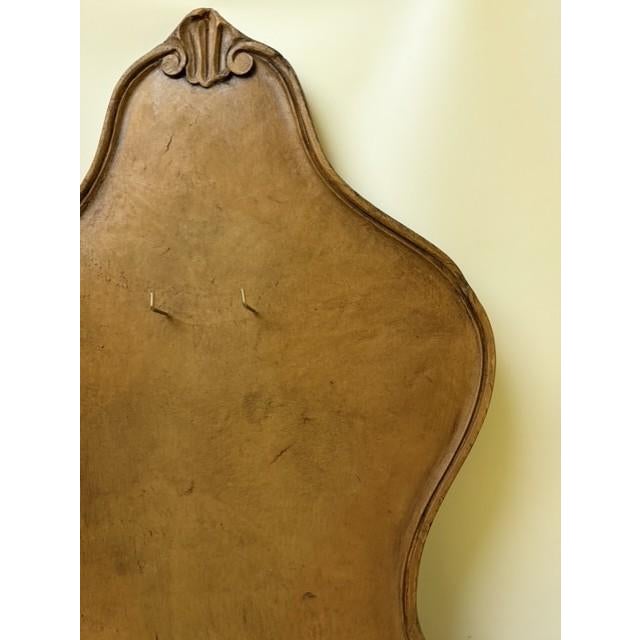 28" Vintage French Provincial Carved Wood Display Plaque or Lavabo Backing For Sale - Image 4 of 15