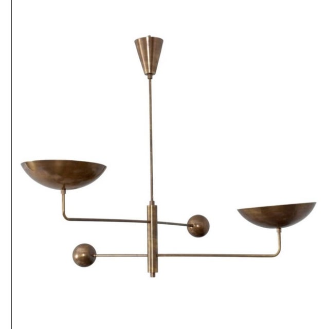 Vintage Hanging Light in Brass, 1960s For Sale - Image 6 of 9