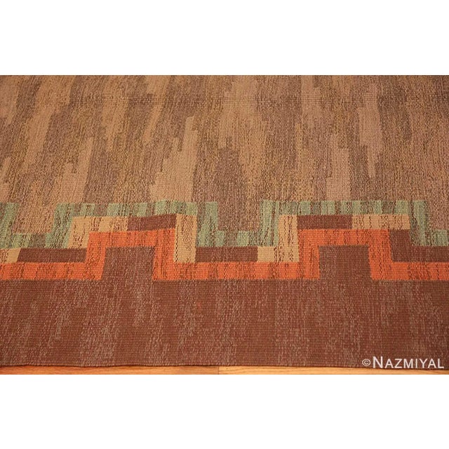 Mid 20th Century Nazmiyal Collection Earthy Vintage Swedish Scandinavian Kilim Rug For Sale - Image 5 of 7