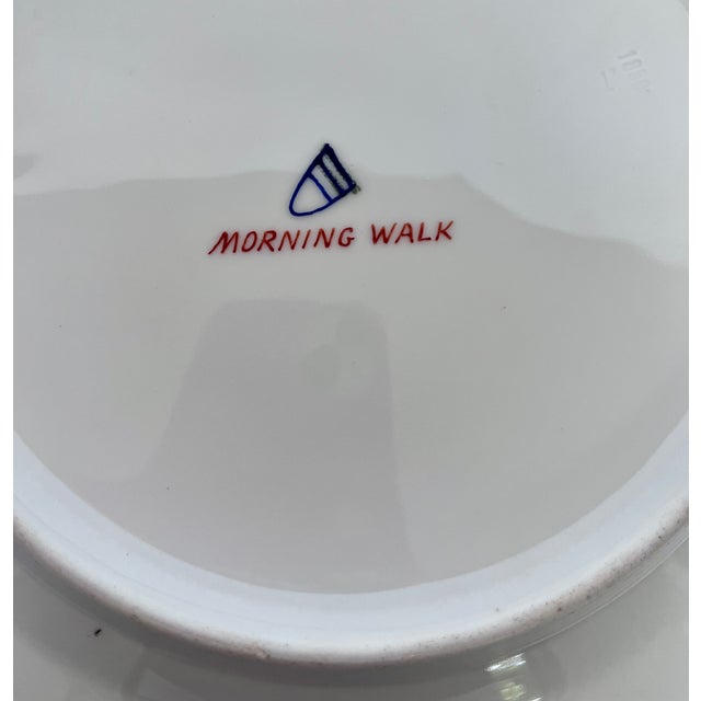 19th Century Royal Vienna Style "The Morning Walk" Cobalt and Gold Gilt 10.5" Cabinet Plate For Sale - Image 4 of 8