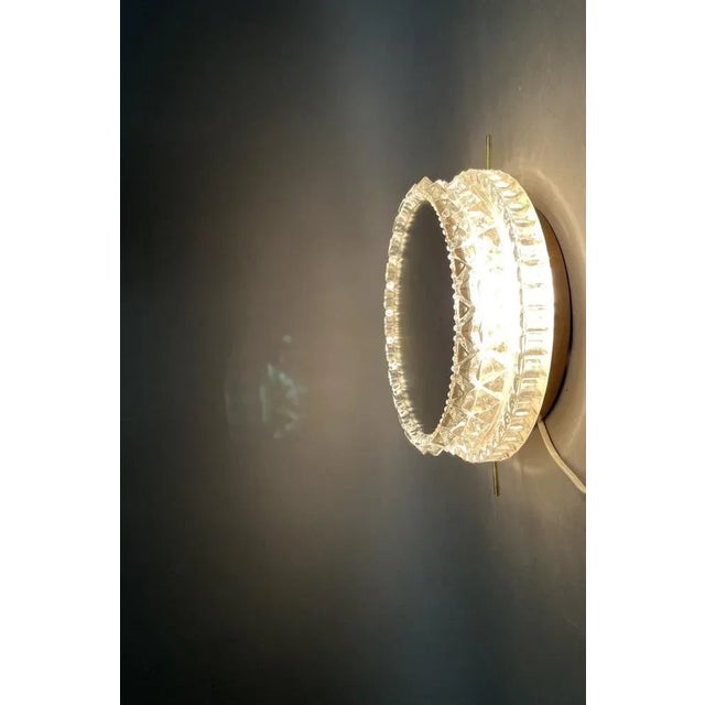 Mid-Century Modern Vintage Inlaid Glass Mirror Wall Light, 1960 For Sale - Image 3 of 9