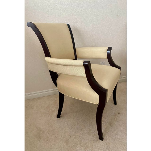 Vintage Baker Furniture Barbara Barry Modern Regency Exquisite Pair Accent Armchairs For Sale - Image 9 of 16
