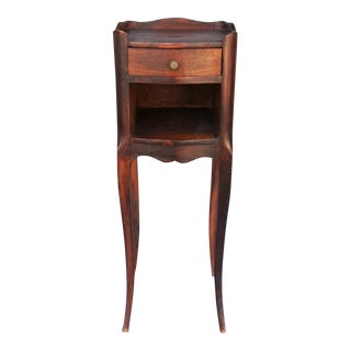 1940s Vintage French Louis XV Style Narrow Side Table or Nightstand For Sale