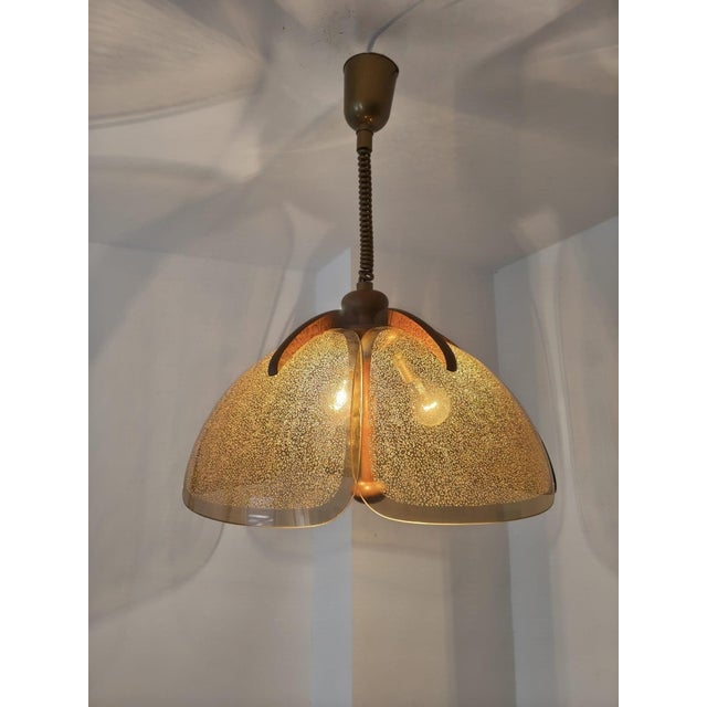 Mid-Century Modern Pendant Light in Wood and Glass by Hustadt Leuchten, Germany, 1970s For Sale - Image 16 of 18