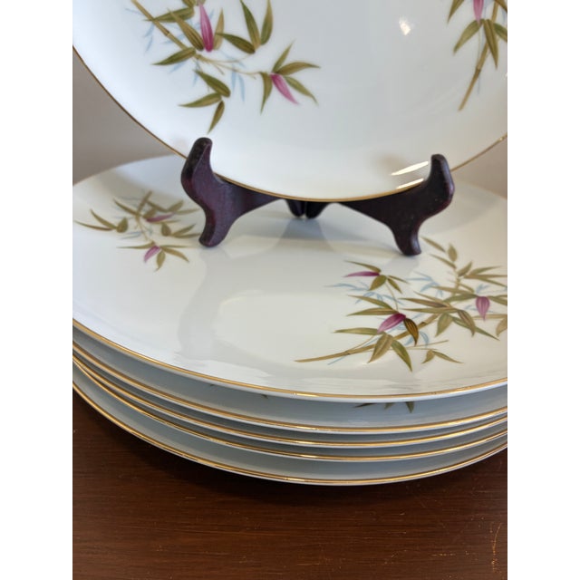 Mid 20th Century Sango Bali Bamboo & Orchid Dinner Plates – Set of 6 For Sale - Image 9 of 11