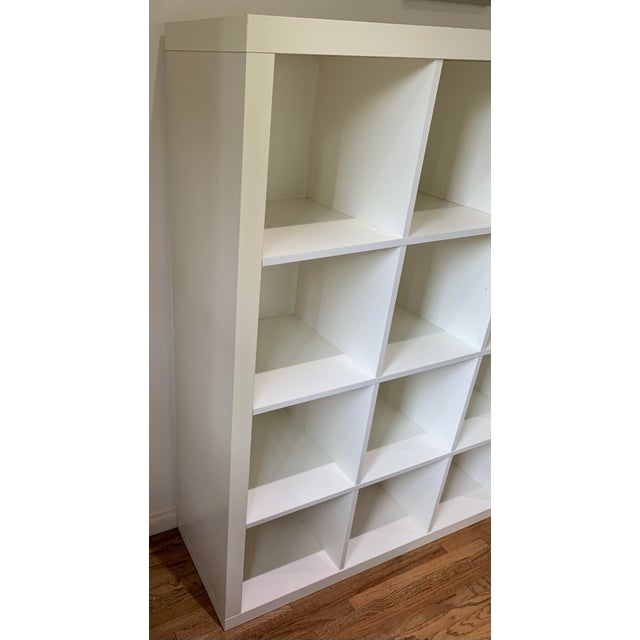 Contemporary Vintage Cubby Hole Wood Bookcase For Sale - Image 3 of 9
