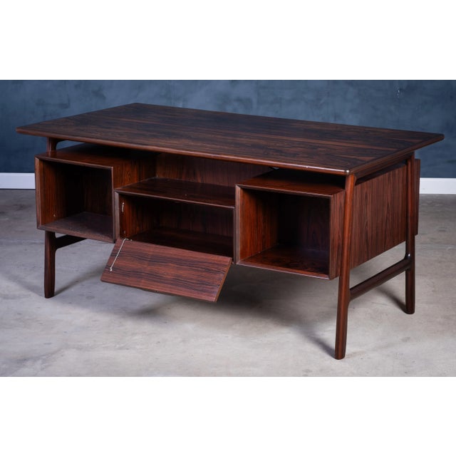 Wood Rosewood Desk by Gunni Omann for Omann Jun Møbelfabrik, 1960s For Sale - Image 7 of 14