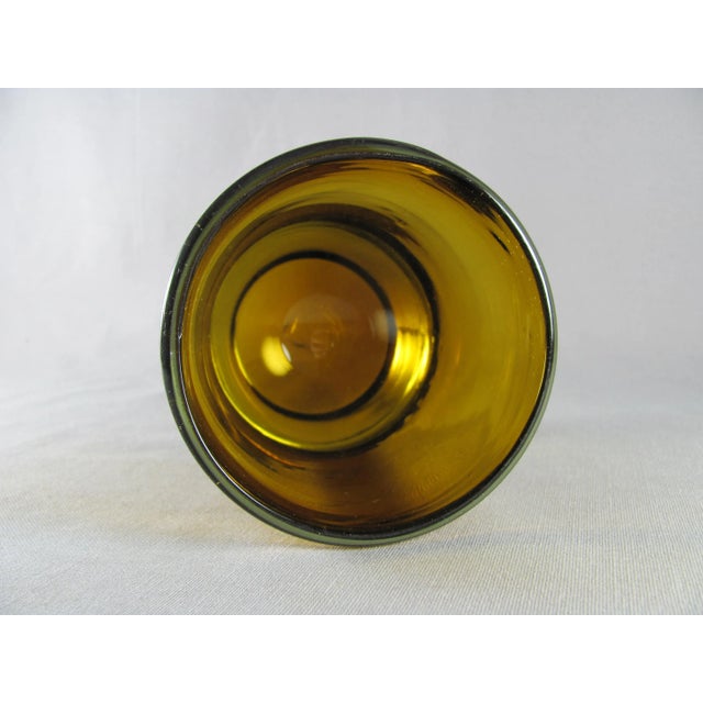 2000 - 2009 Handblown Citrine Amber Lowball Glass Tumblers - Set of 8 For Sale - Image 5 of 7