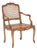 Louis XV Style Carved Walnut and Cane Fauteuil For Sale