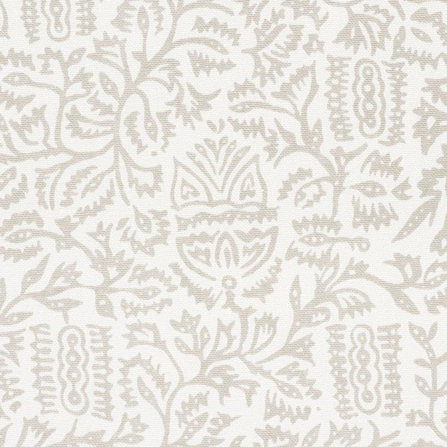 Schumacher Morris Fabric in Taupe For Sale