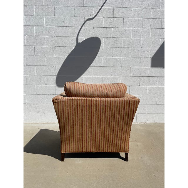 Textile Vintage Stickley Brand Classic Upholstered Club Chair For Sale - Image 7 of 15