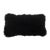 Modern Mongolian Lamb Fur Single Side Pillow in Black For Sale