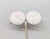 1960s Vintage 1960s Signed Napier Round Domed White Beaded Clip Earrings- 2 Pieces For Sale - Image 5 of 7