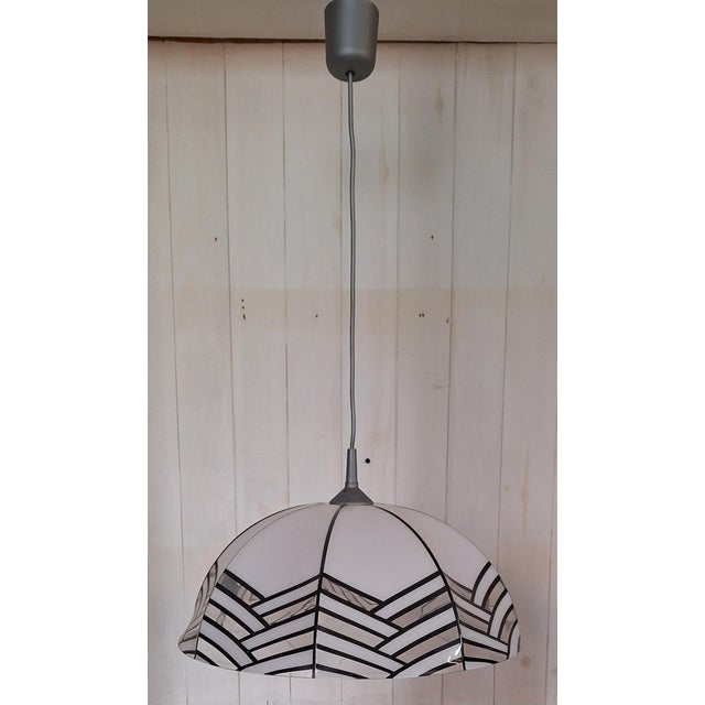 Vintage Ceiling Lamp with Plastic Shade, 1970s, in Very Good conditions. Designed 1970 to 1979 Up to 250V (Europe/UK...
