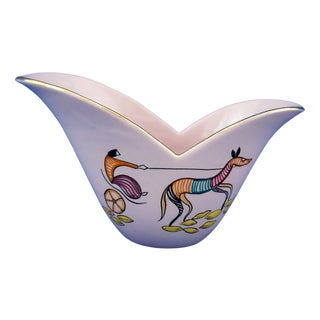 20th Century Art Deco Ceramic Vase by Serafino Volpi for Grazia Deruta, Italy, 1920s For Sale