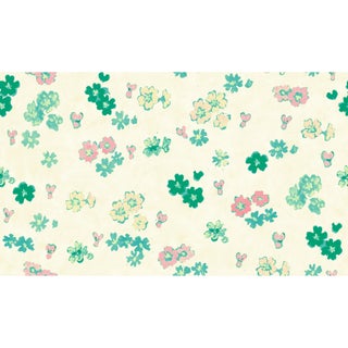 Sample - Flower Field Wallpaper by Paule Marrot in Summer For Sale
