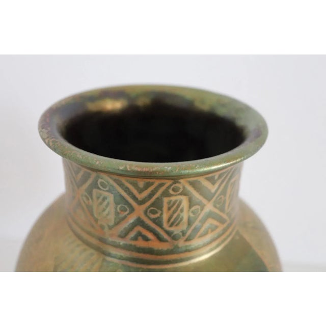 Italian Hand Painted Glazed Ceramic Vase by Riccardo Gatti, 1950s For Sale - Image 10 of 18