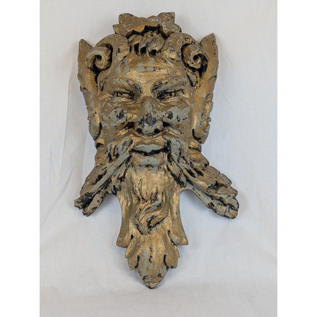 Wooden Satyr Head, Late 19th Century For Sale - Image 9 of 13