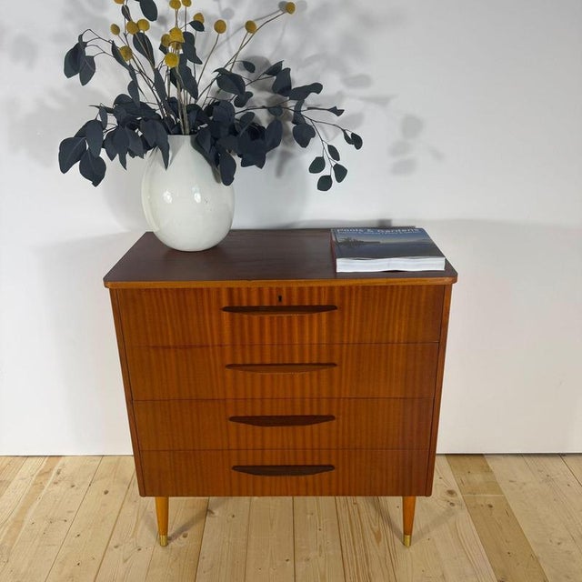 Mid-Century Modern Danish Four-Drawer Teak Chest of Drawers For Sale - Image 9 of 10