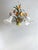 Vintage European Floral Tole Chandelier with Frosted Glass Tulip Shades, 1970s For Sale - Image 13 of 13