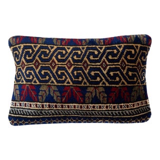 13"x20" Vintage Wool Cushion Cover. Handknotted Rug Pillow. Turkish Throw Pillow For Sale