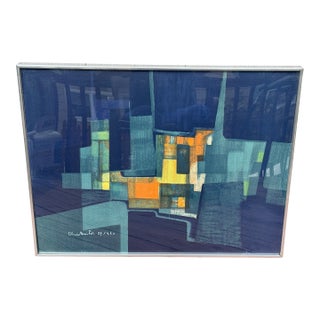 1970s Sacha Chimkevitch (1920-2006 French) Abstract Cubism Signed Lithograph #39/260 LTD Ed For Sale
