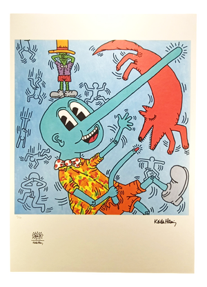 After Keith Haring, Composition, Limited Edition Lithograph, 1990s
